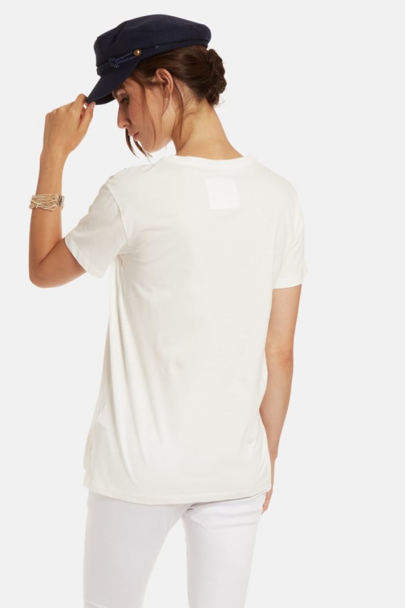 Polera La Martina Regular-fit 100% Cotton Mujer Blancas Chile | UGW-5283