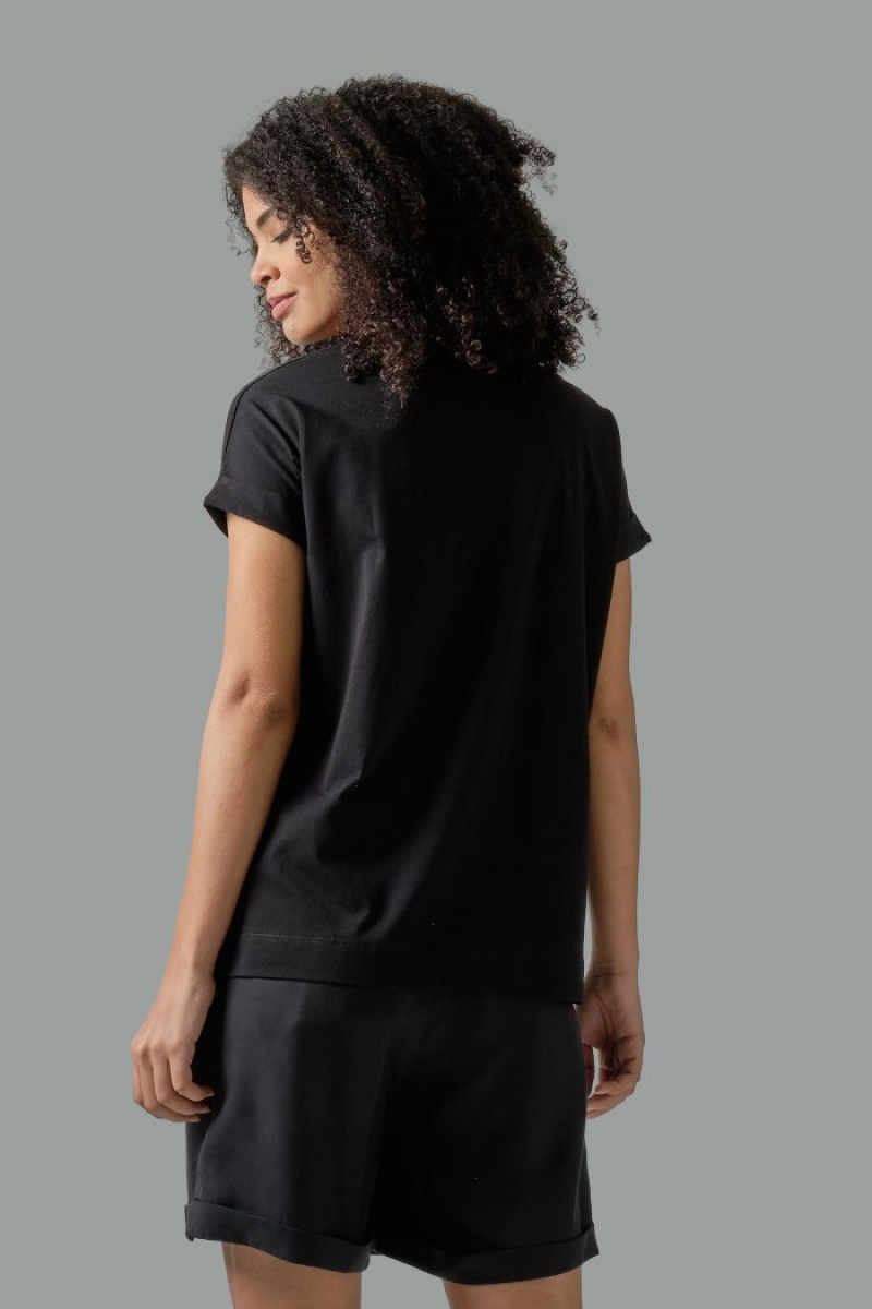 Polera La Martina Regular-fit 100% Cotton Mujer Negras Chile | CJN-3423