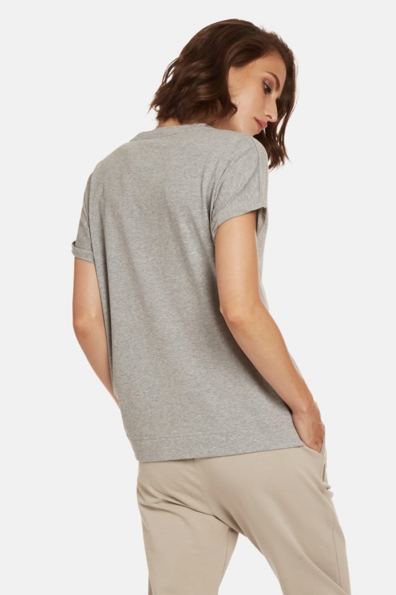 Polera La Martina Regular-fit 100% Cotton Mujer Gris Claro Chile | ZBQ-7963