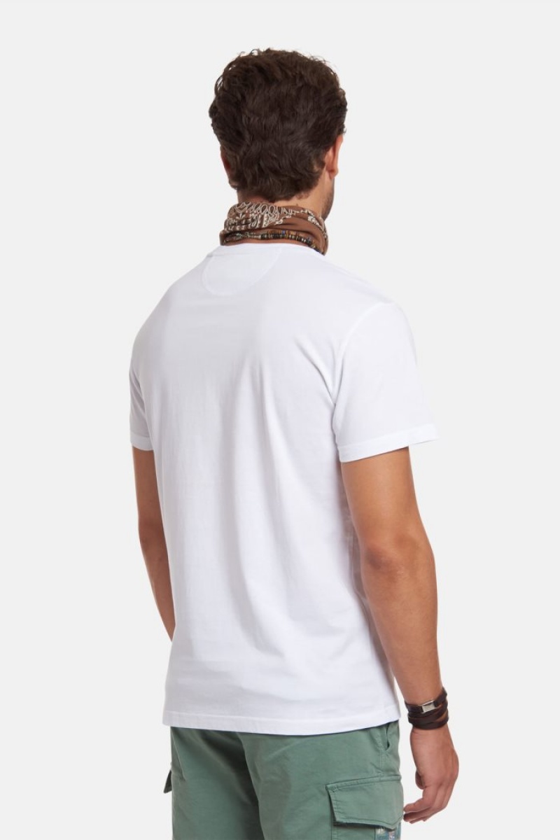 Polera La Martina Regular-fit Cotton Hombre Blancas Chile | NJJ-8064