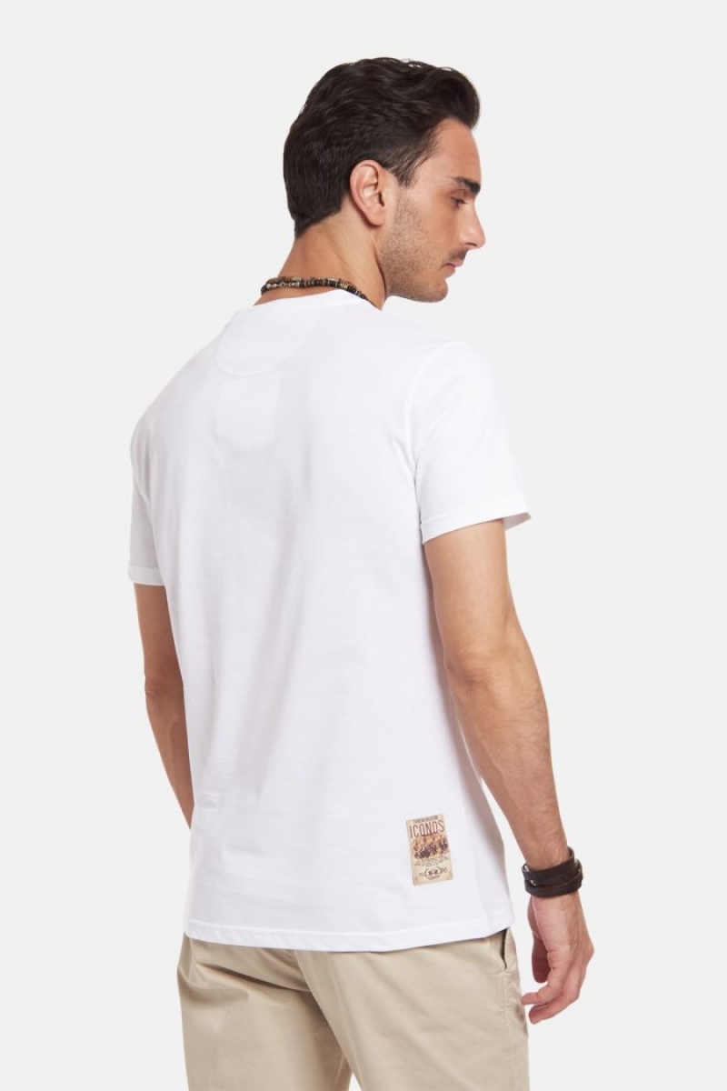 Polera La Martina Regular-fit Cotton Hombre Blancas Chile | UPP-7234