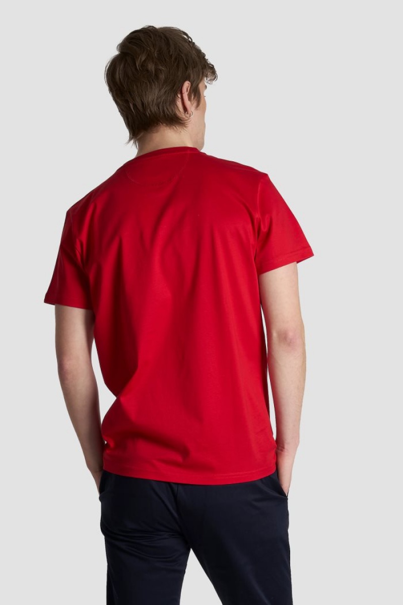 Polera La Martina Regular-fit Cotton Hombre Rojas Chile | CET-2264