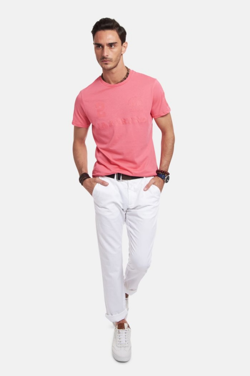 Polera La Martina Regular-fit Cotton Hombre Coral Chile | IQO-7515