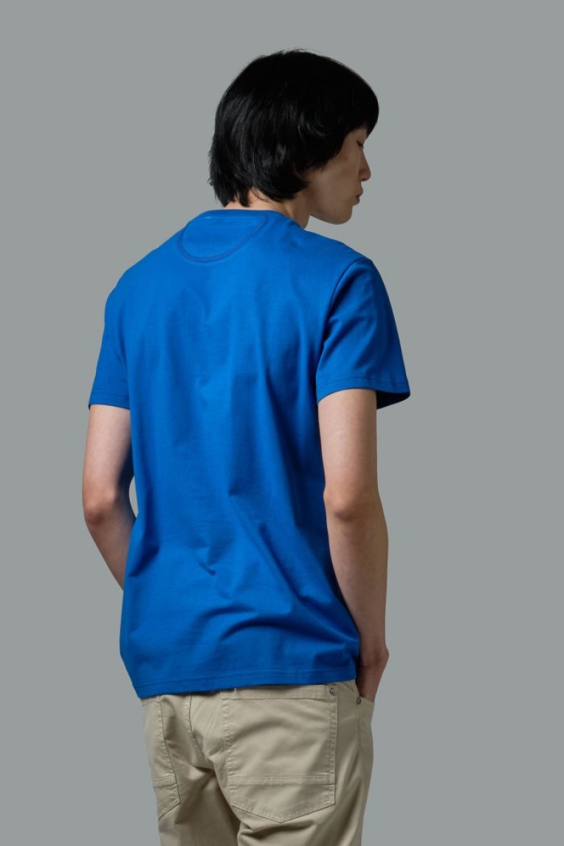 Polera La Martina Regular-fit Cotton Hombre Azules Chile | RBF-0960