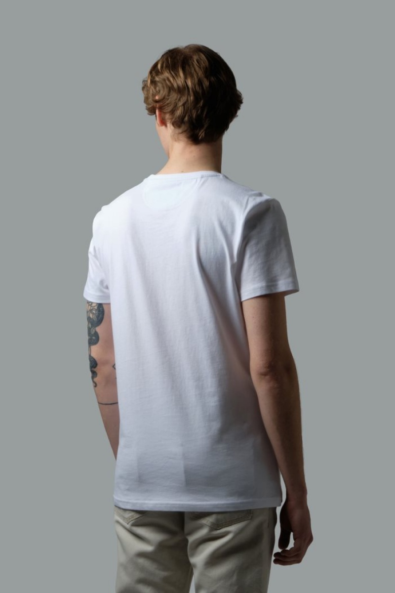 Polera La Martina Regular-fit Cotton Hombre Blancas Chile | DUV-6117