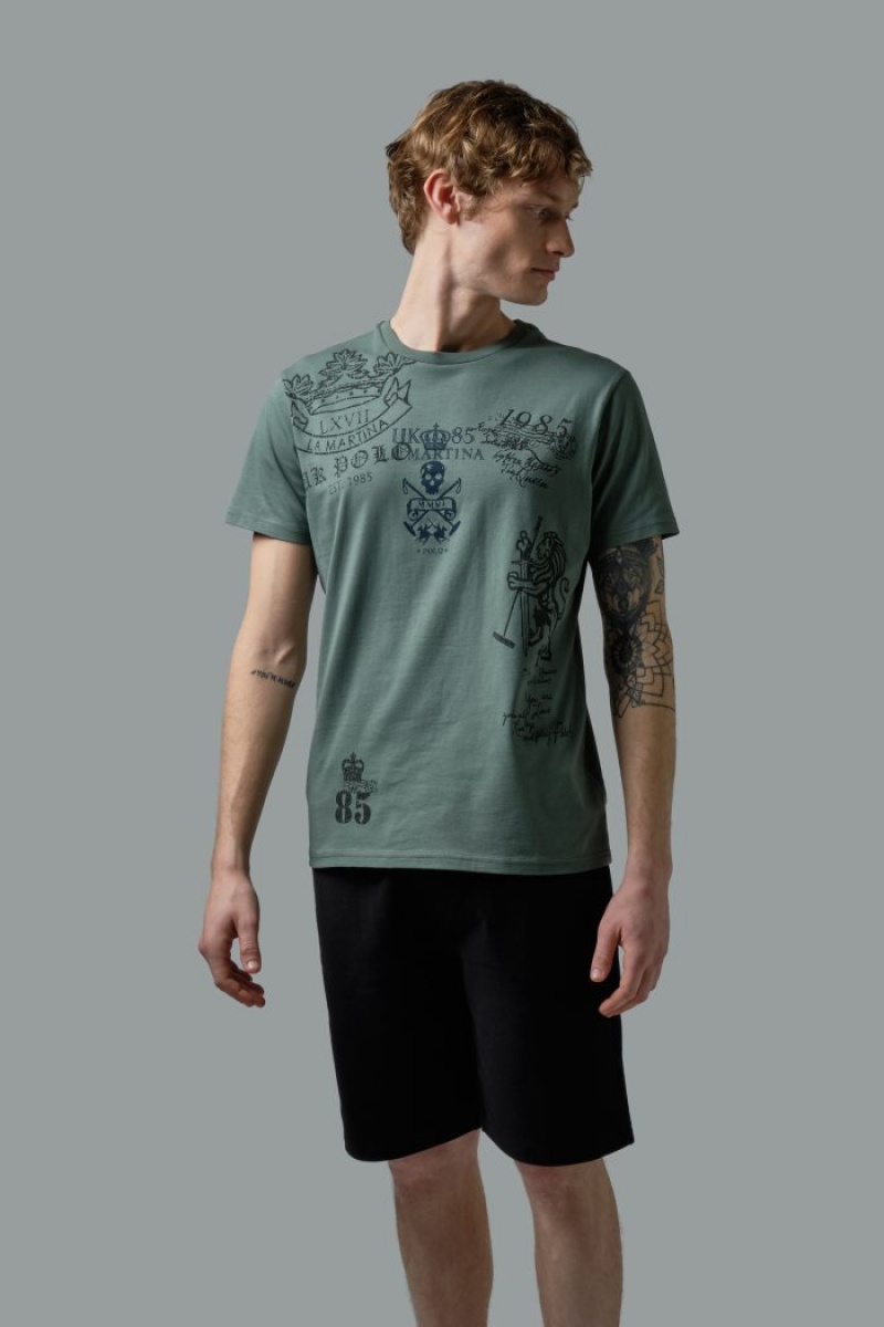 Polera La Martina Regular-fit Cotton Hombre Verde Oliva Chile | WBU-8134