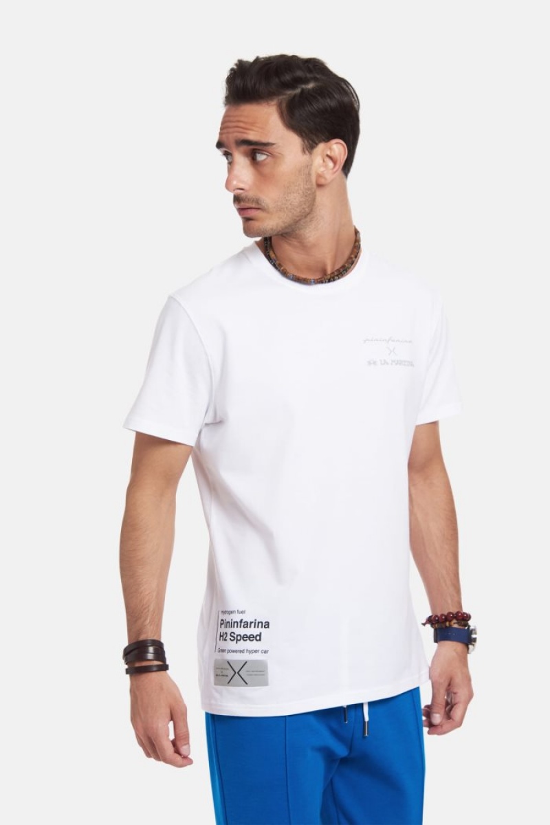 Polera La Martina Regular-fit Cotton Hombre Blancas Chile | LNX-3490