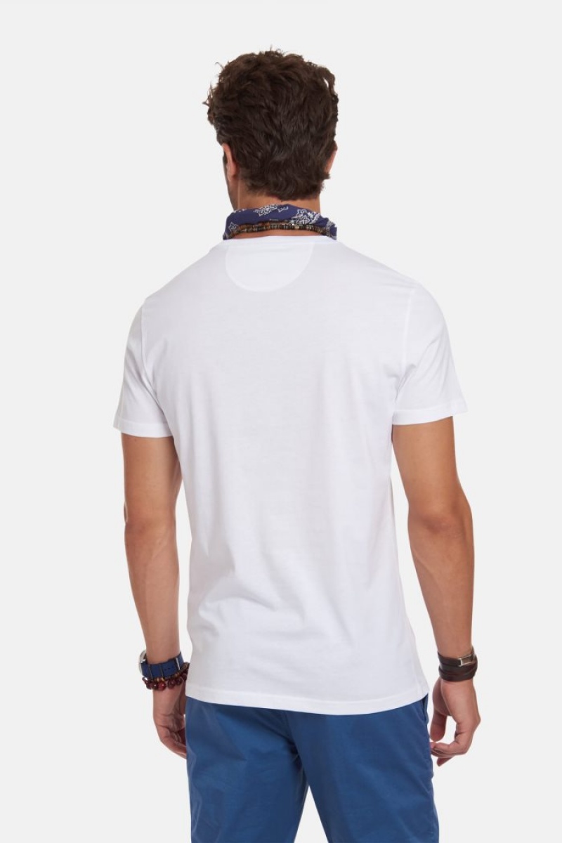 Polera La Martina Regular-fit Cotton Hombre Blancas Chile | FSR-6321