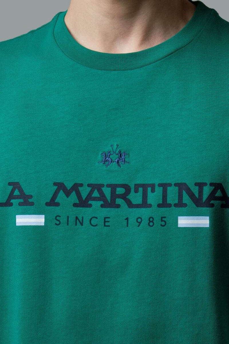 Polera La Martina Regular-fit Cotton Hombre Verde Chile | NMV-3574