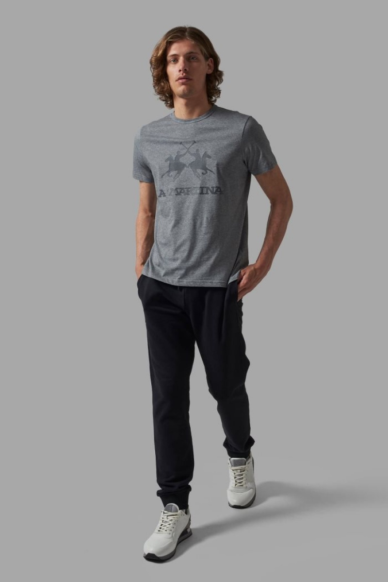 Polera La Martina Regular-fit Hombre Gris Chile | AQG-2458