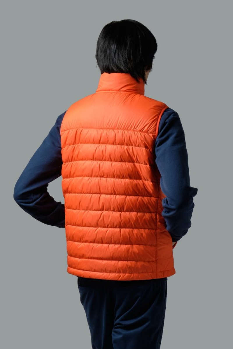 Chaleco La Martina Goose Down-padded Hombre Rojas Naranjas Chile | HDU-6016