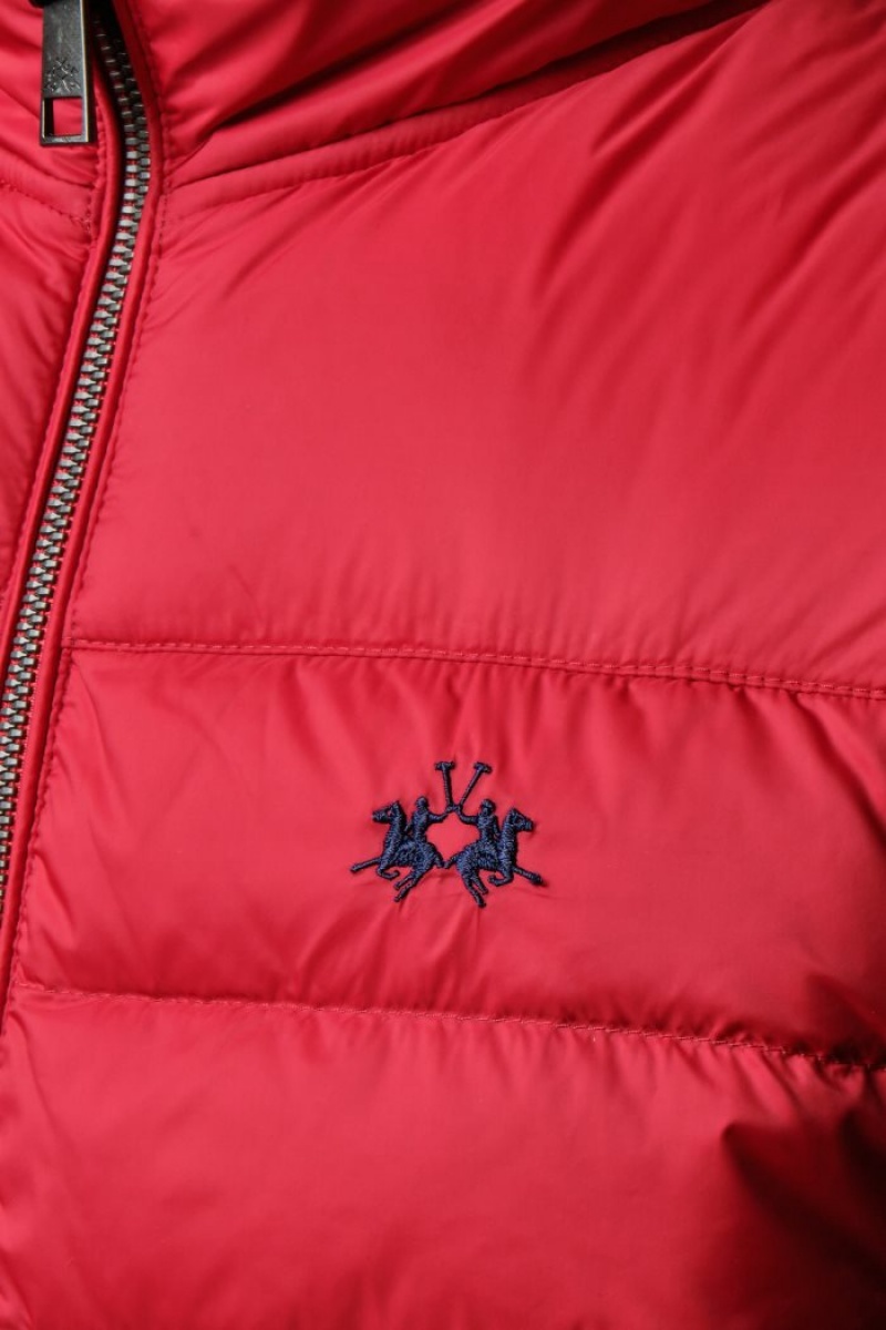 Chaleco La Martina Goose Down-padded Hombre Rojas Chile | PMA-5216