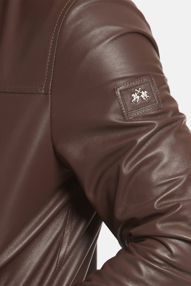 Chaquetas La Martina Regular-fit Leather Hombre Marrones Chile | NTR-0136