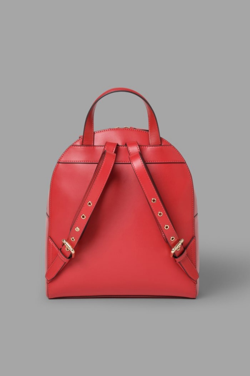 Mochilas La Martina Stud-embellished Leather Mujer Rojas Chile | YWM-4479