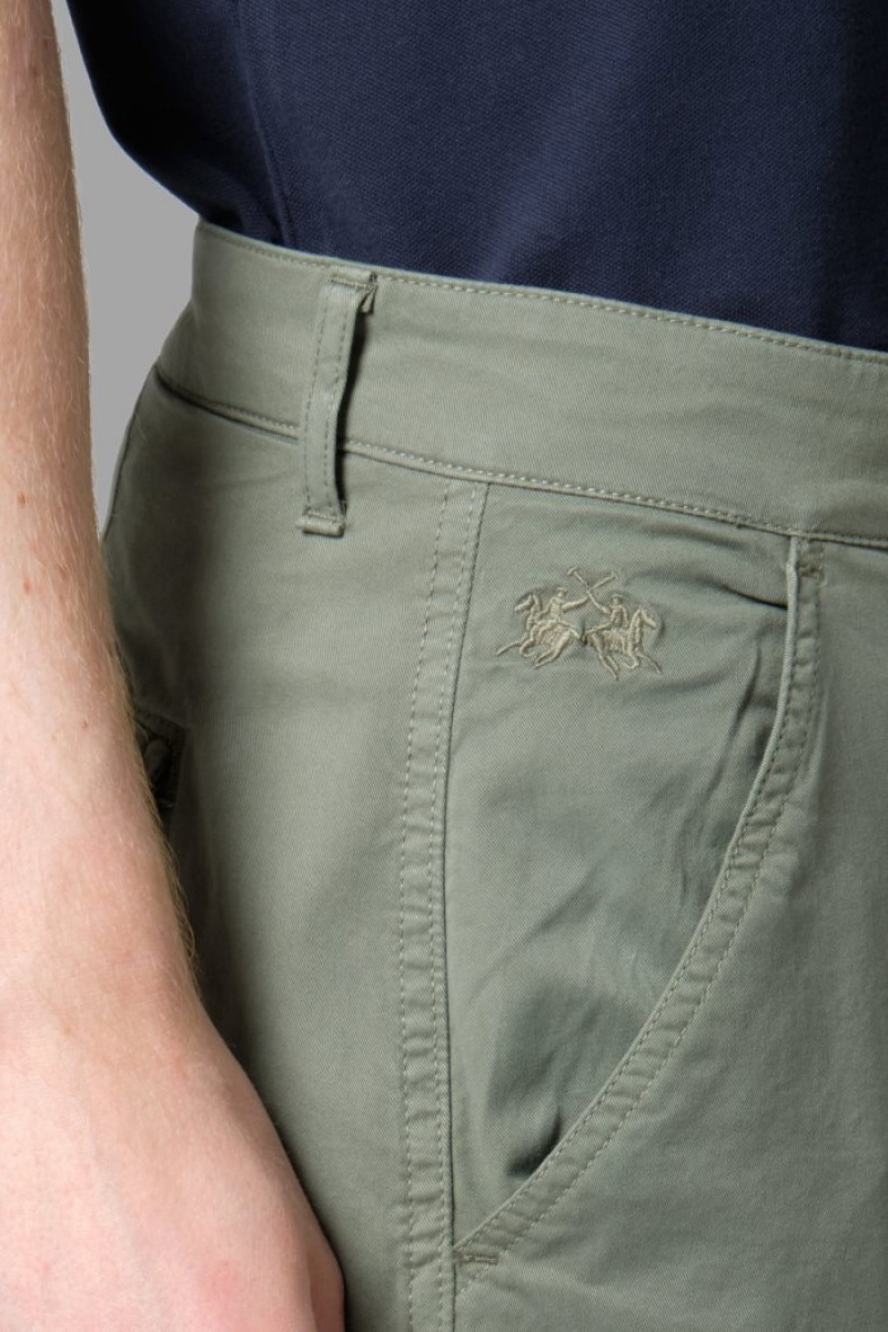 Pantalones Chinos La Martina Regular-fit Stretch Cotton Hombre Verde Oliva Chile | TAC-0224