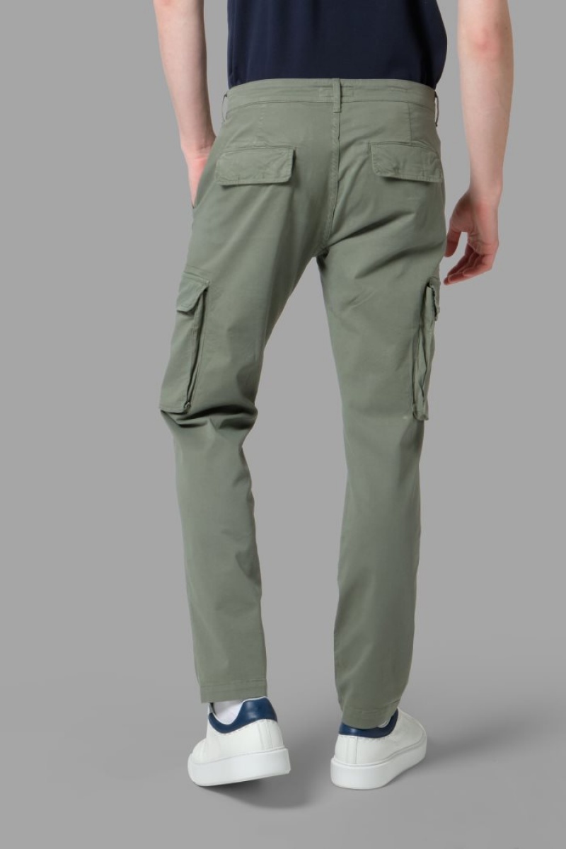 Pantalones Chinos La Martina Regular-fit Stretch Cotton Hombre Verde Oliva Chile | TAC-0224