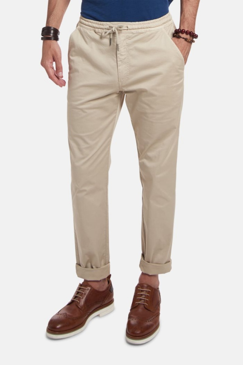 Pantalones Chinos La Martina Regular-fit Stretch Cotton Hombre Beige Chile | RMR-1553