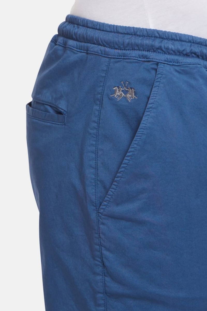 Pantalones Chinos La Martina Regular-fit Stretch Cotton Hombre Azules Chile | TQT-8993