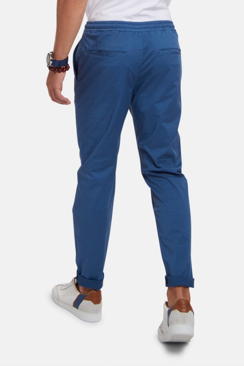 Pantalones Chinos La Martina Regular-fit Stretch Cotton Hombre Azules Chile | TQT-8993