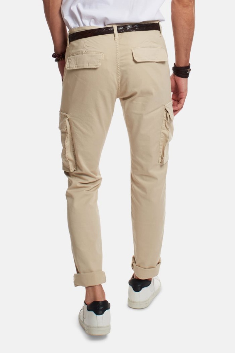 Pantalones Chinos La Martina Regular-fit Stretch Cotton Hombre Beige Chile | HBJ-2350