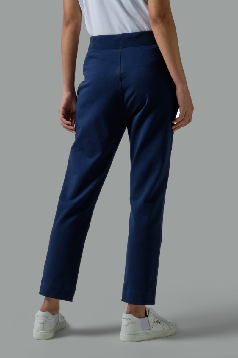 Pantalones La Martina Regular-fit Stretch Mujer Azul Marino Chile | PSS-8663