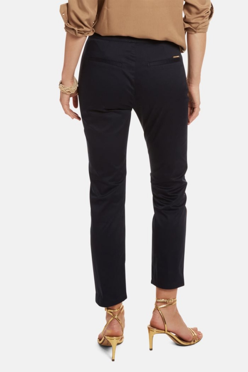 Pantalones La Martina Regular-fit Stretch Mujer Azul Marino Chile | CII-7016