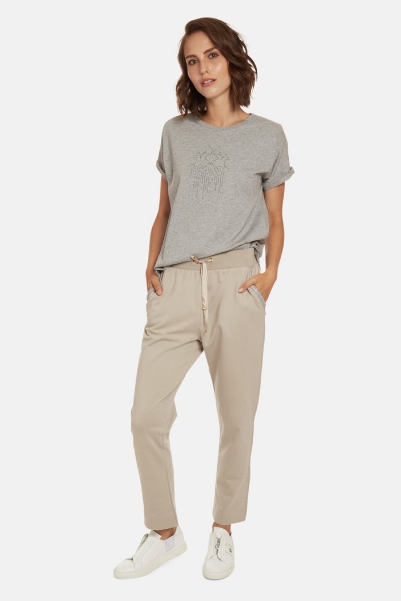 Pantalones La Martina Regular-fit Stretch Mujer Gris Chile | UWS-3472