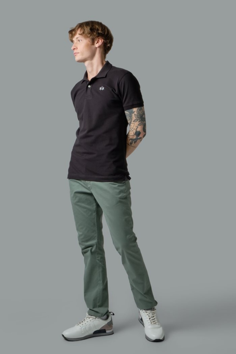 Pantalones La Martina Slim-fit Stretch Cotton Hombre Verde Oliva Chile | IEU-8517