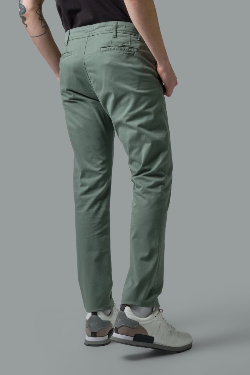 Pantalones La Martina Slim-fit Stretch Cotton Hombre Verde Oliva Chile | IEU-8517