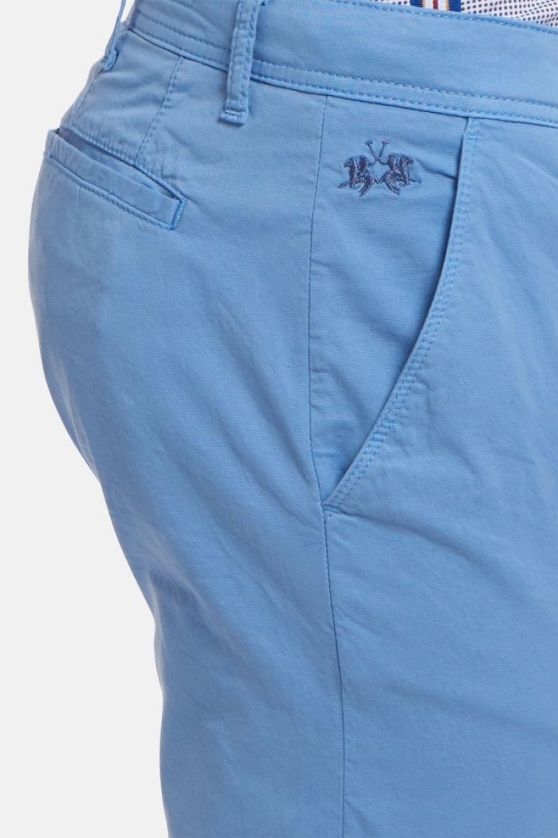 Pantalones La Martina Slim-fit Stretch Cotton Hombre Azules Chile | ZQC-1280