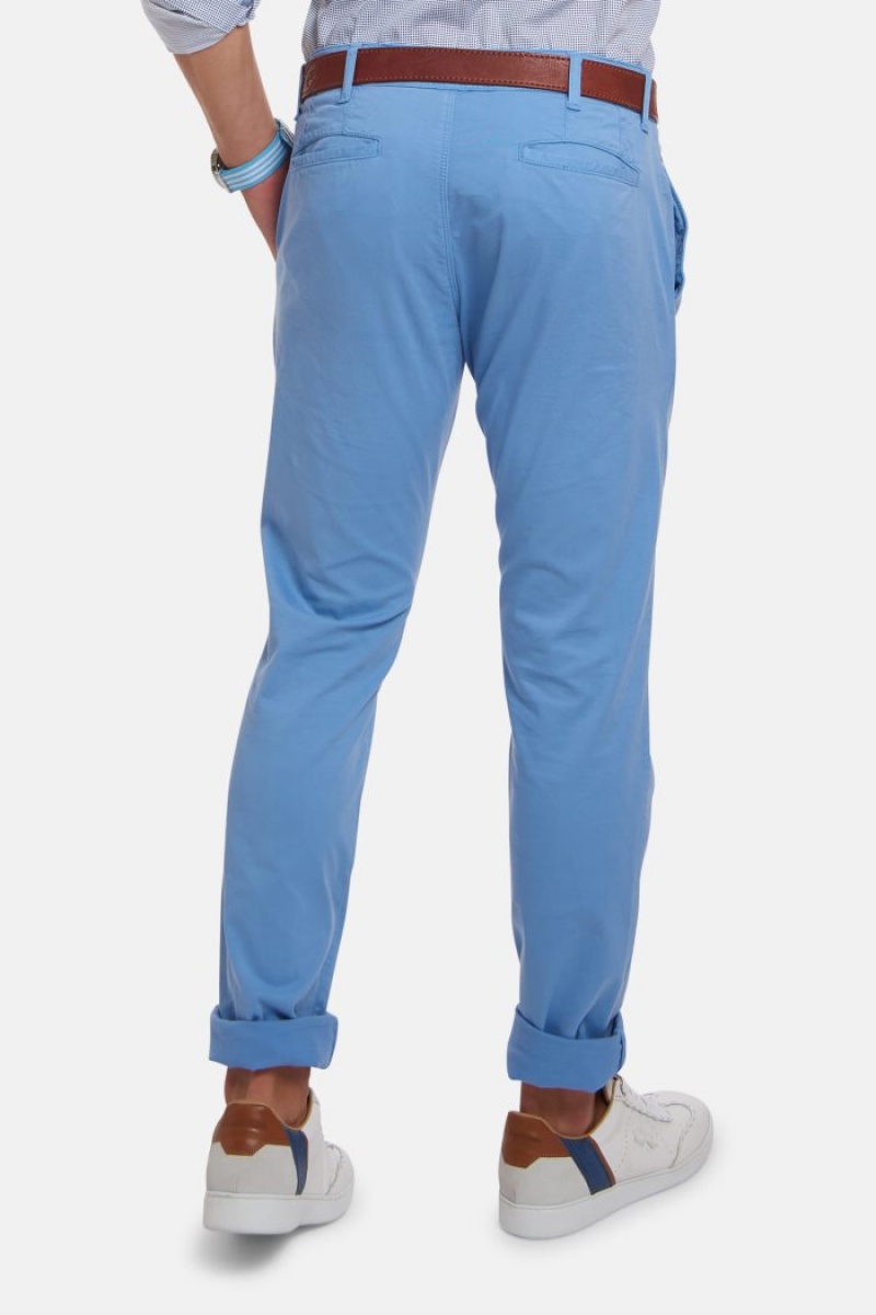 Pantalones La Martina Slim-fit Stretch Cotton Hombre Azules Chile | ZQC-1280