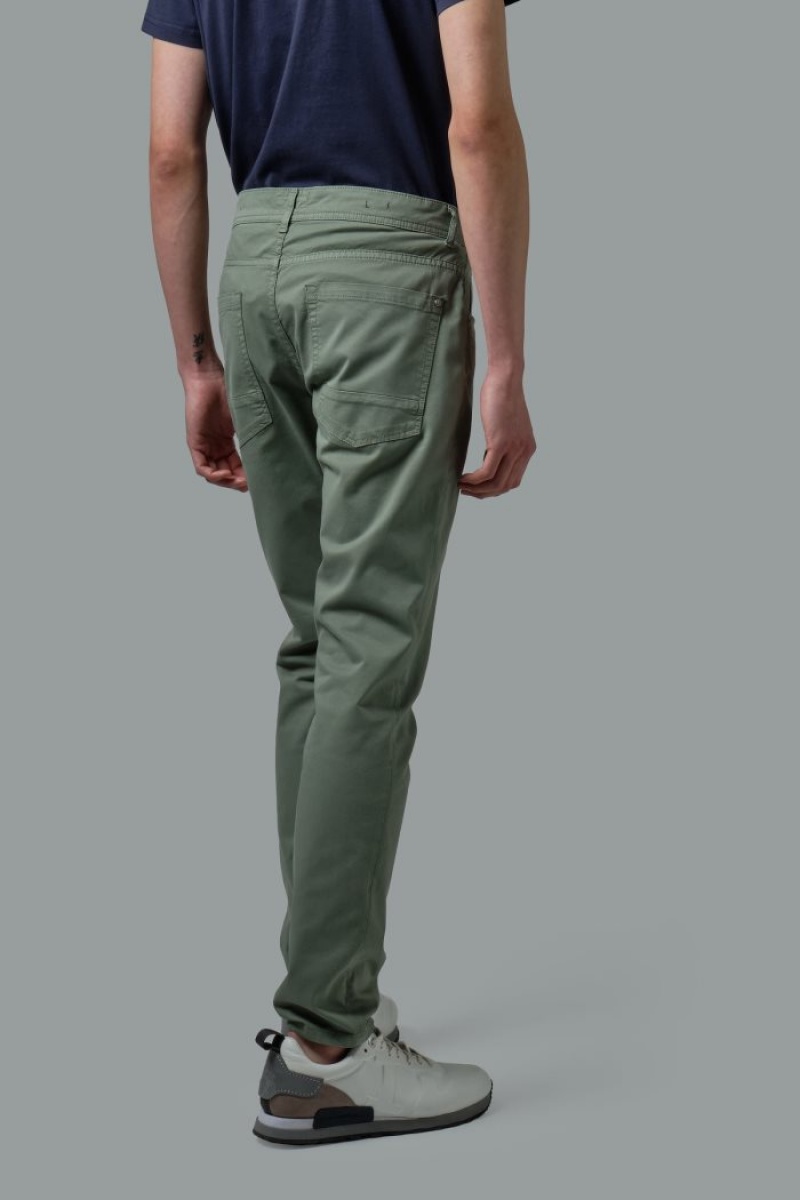 Pantalones La Martina Slim-fit Stretch Cotton Hombre Verde Oliva Chile | SPX-3712