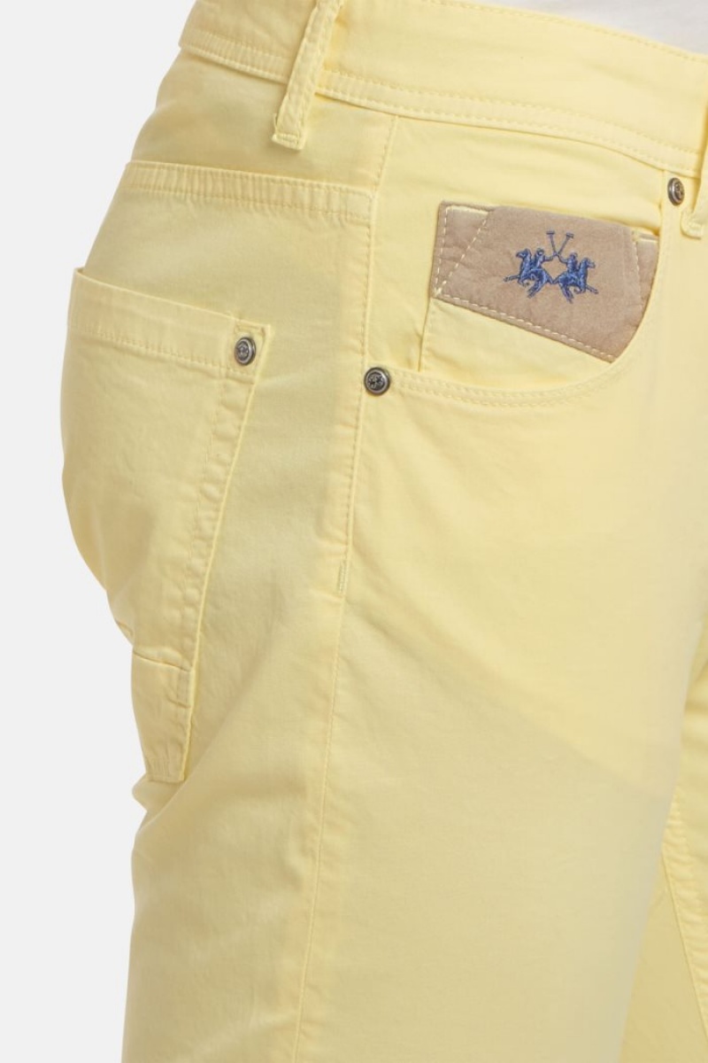 Pantalones La Martina Slim-fit Stretch Cotton Hombre Amarillo Chile | HTF-5288