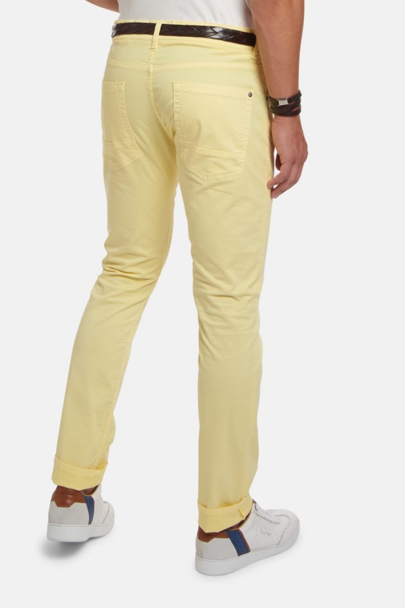 Pantalones La Martina Slim-fit Stretch Cotton Hombre Amarillo Chile | HTF-5288