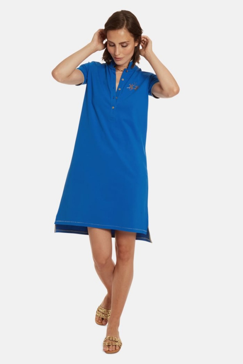 Polo Dress La Martina Regular-fit Mujer Azules Chile | CEO-2897