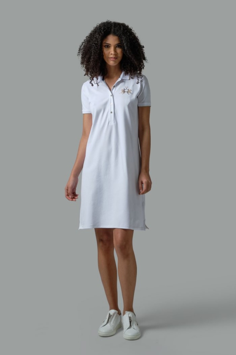 Polo Dress La Martina Regular-fit Mujer Blancas Chile | XZS-1762