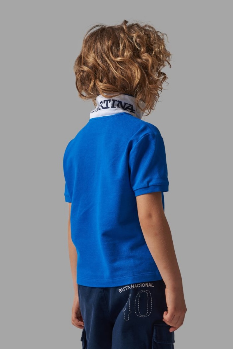 Polo La Martina Classic Cotton Niños Light Azules Chile | HTN-4563