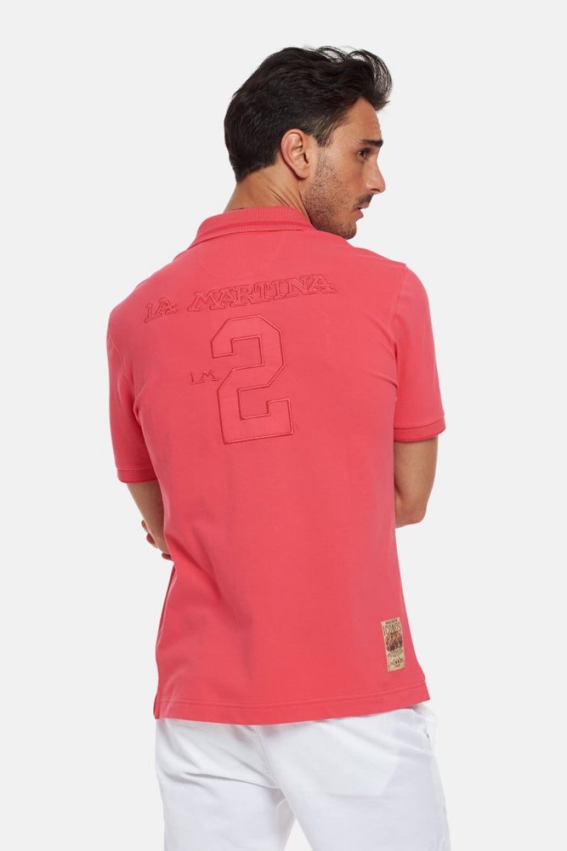 Polo La Martina Corta-sleeved Regular Fit Hombre Coral Chile | EJN-5754