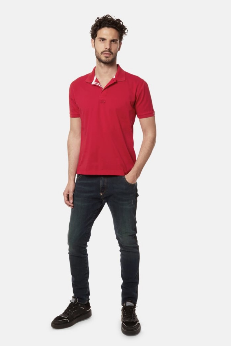 Polo La Martina Corta-sleeved Regular Fit Hombre Rojas Chile | QOQ-9612