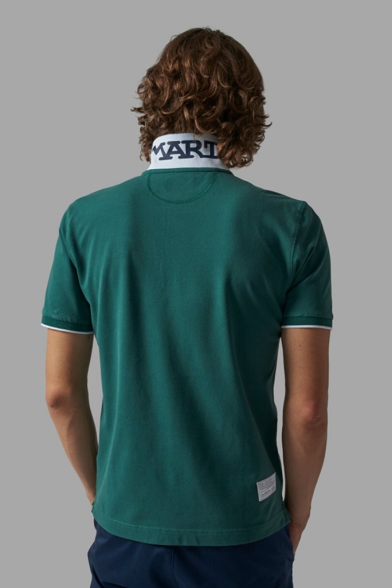 Polo La Martina Corta-sleeved Regular Fit Hombre Verde Chile | NAQ-9062