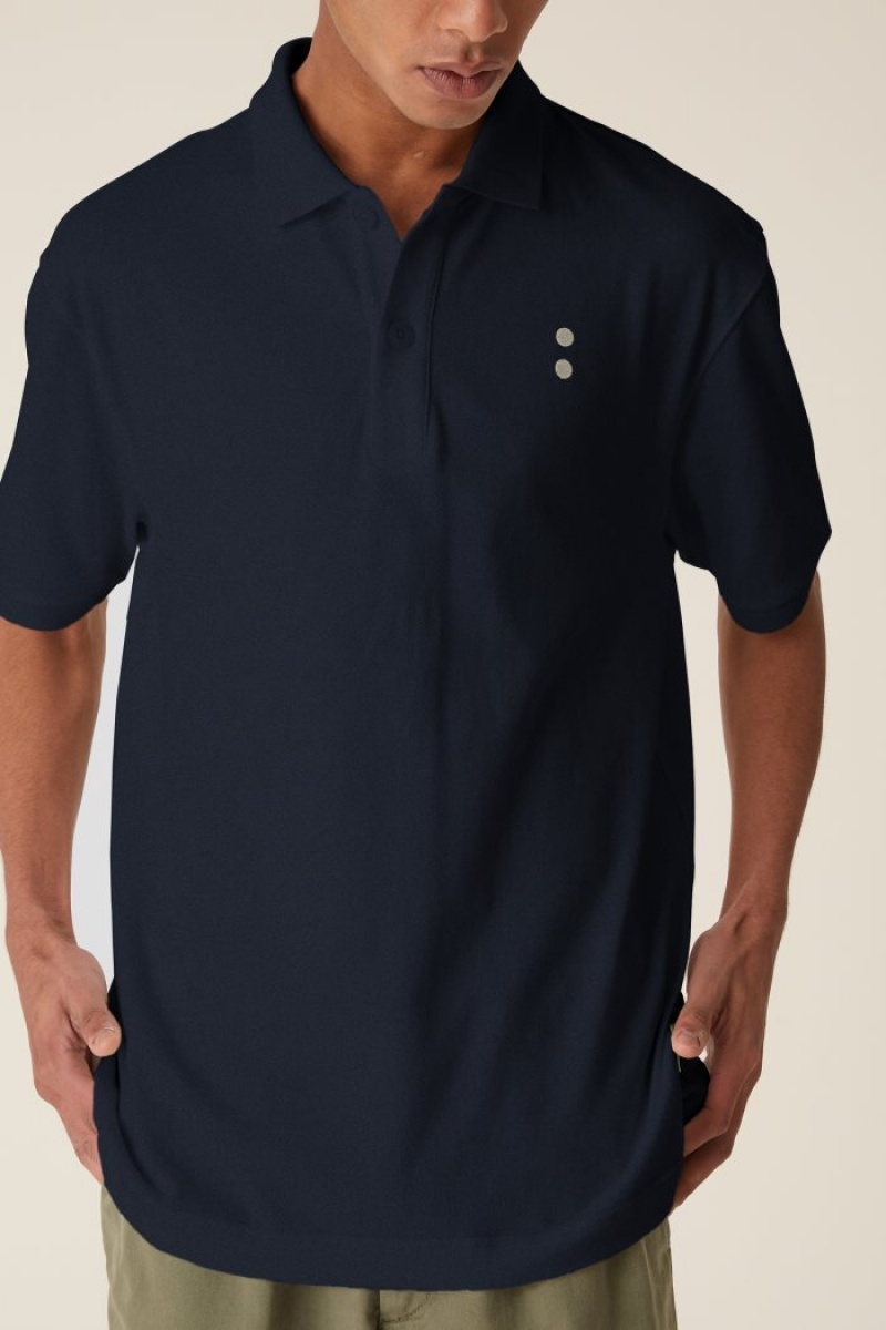 Polo La Martina LMRTN Cotton Azul Marino Chile | QJE-8842