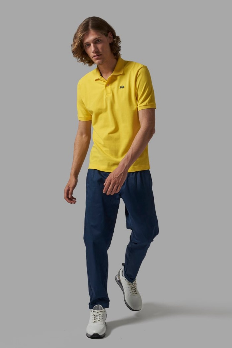 Polo La Martina Regular-fit Classic Piqué Hombre Amarillo Chile | RSJ-8664