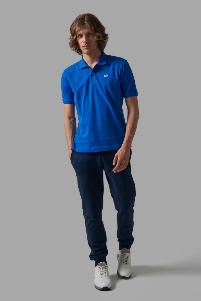 Polo La Martina Regular-fit Classic Piqué Hombre Azules Chile | DAL-3688