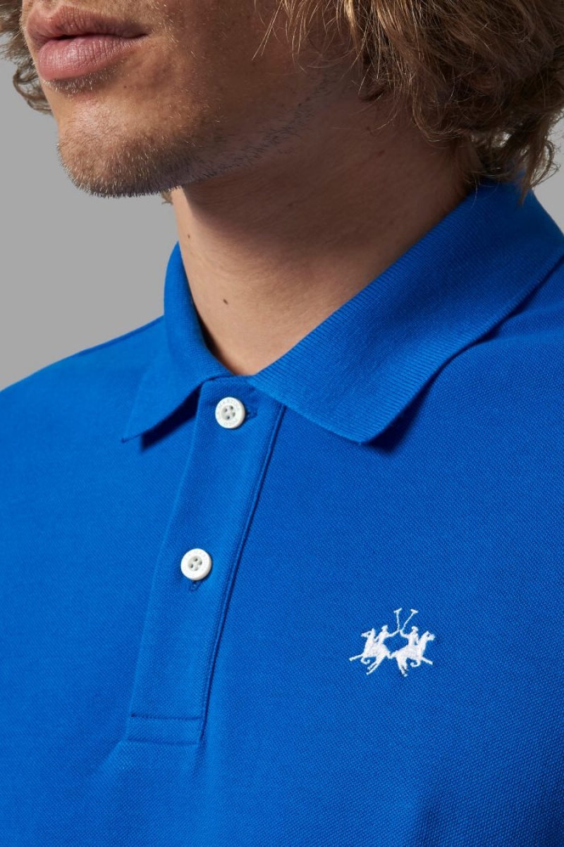 Polo La Martina Regular-fit Classic Piqué Hombre Azules Chile | DAL-3688