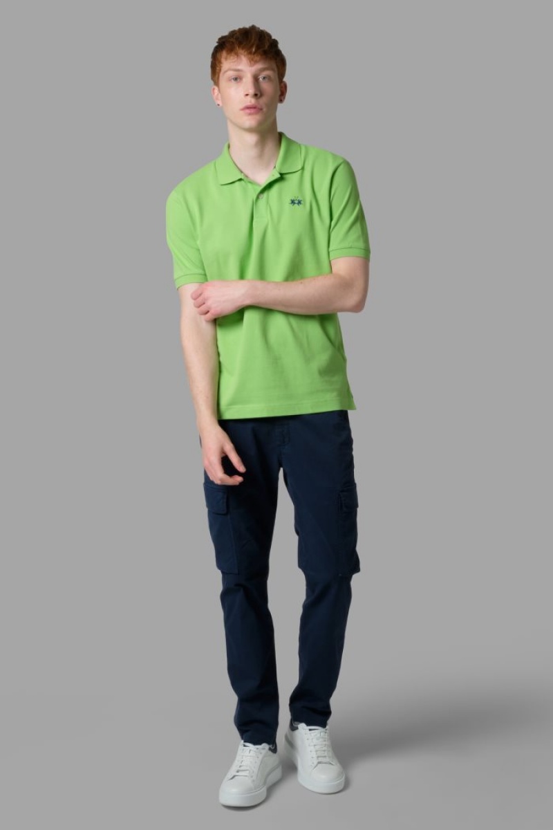 Polo La Martina Regular-fit Classic Piqué Hombre Light Verde Chile | KXY-5807