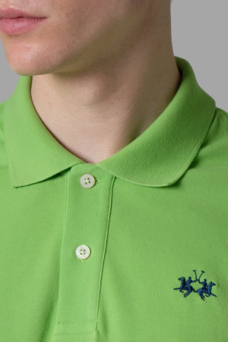 Polo La Martina Regular-fit Classic Piqué Hombre Light Verde Chile | KXY-5807