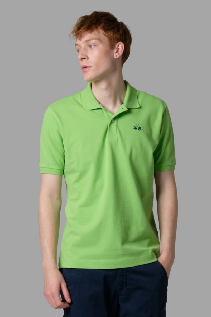 Polo La Martina Regular-fit Classic Piqué Hombre Light Verde Chile | KXY-5807