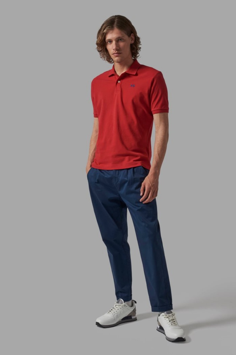 Polo La Martina Regular-fit Classic Piqué Hombre Rojas Chile | WUI-8819