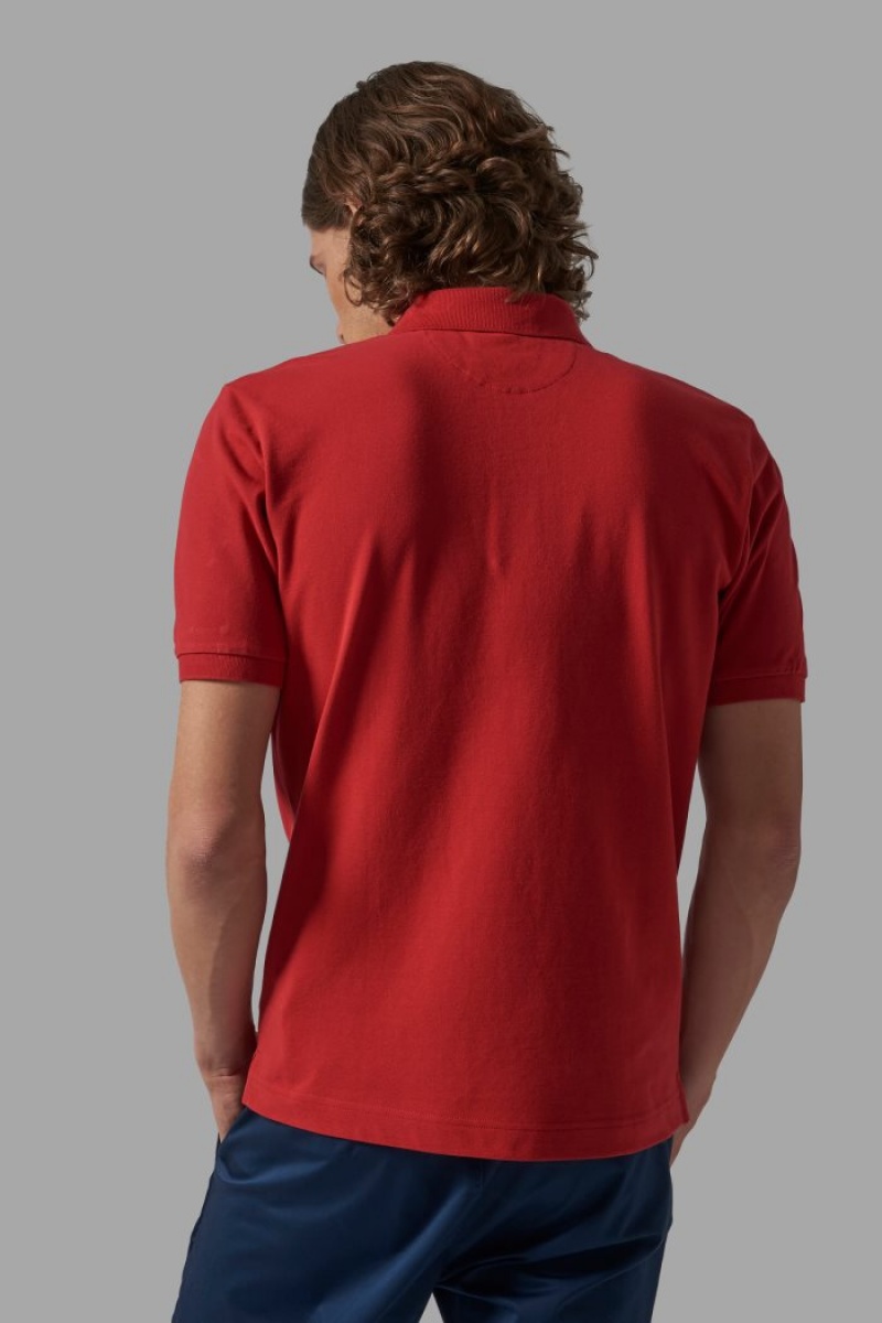 Polo La Martina Regular-fit Classic Piqué Hombre Rojas Chile | WUI-8819