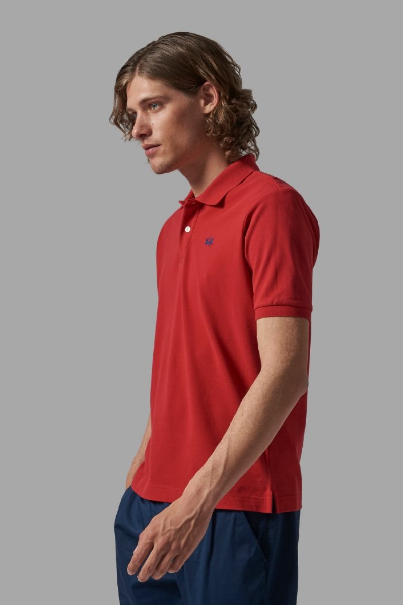 Polo La Martina Regular-fit Classic Piqué Hombre Rojas Chile | WUI-8819